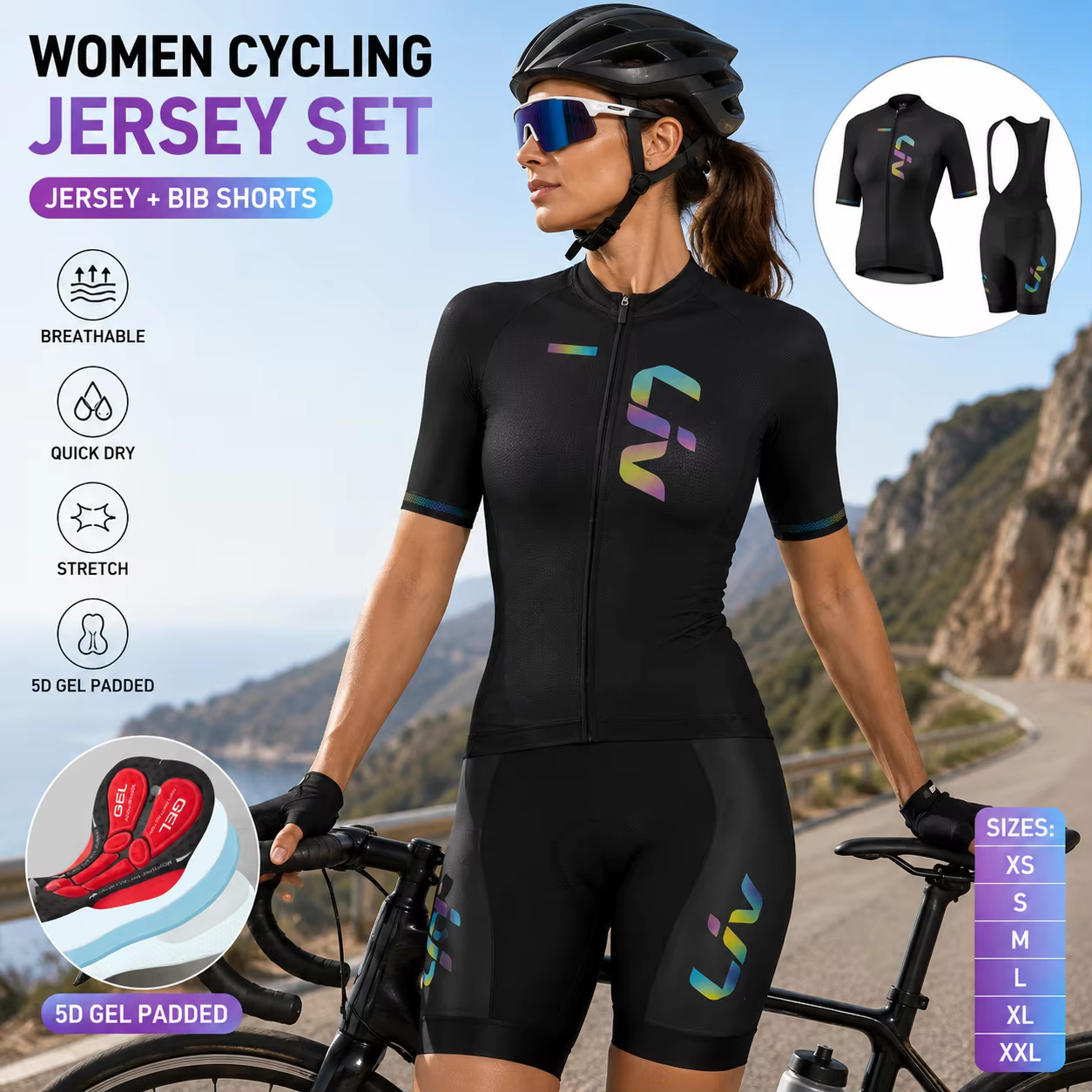 Vêtements de cyclisme LIV 2026 – Ensemble cycliste pas cher en gros pour femmes – Tenues