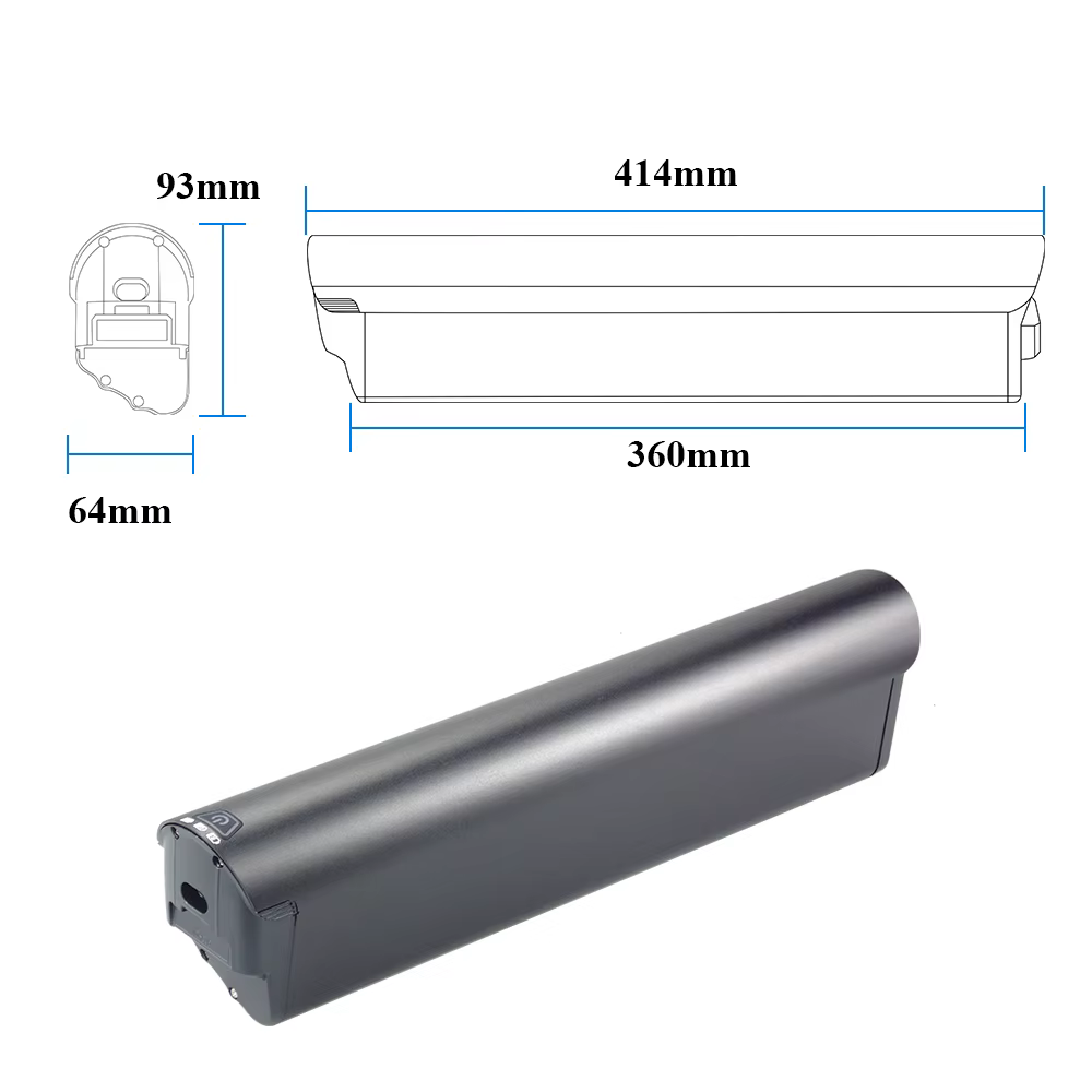 Batterie intégrée pour vélo électrique HillMiles MileCity1 36V 48V 10.4AH 13AH pour Touroll J1 Trekking Jasion EB5 Roamer