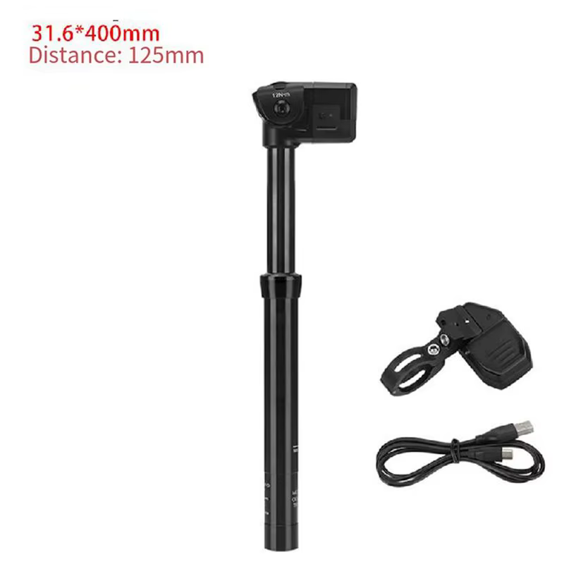 A89E-Travel Bike : Tige de Selle Électrique Intelligente Rechargeable sans Fil à Relevage Automatique, Étanche IP67, Conception