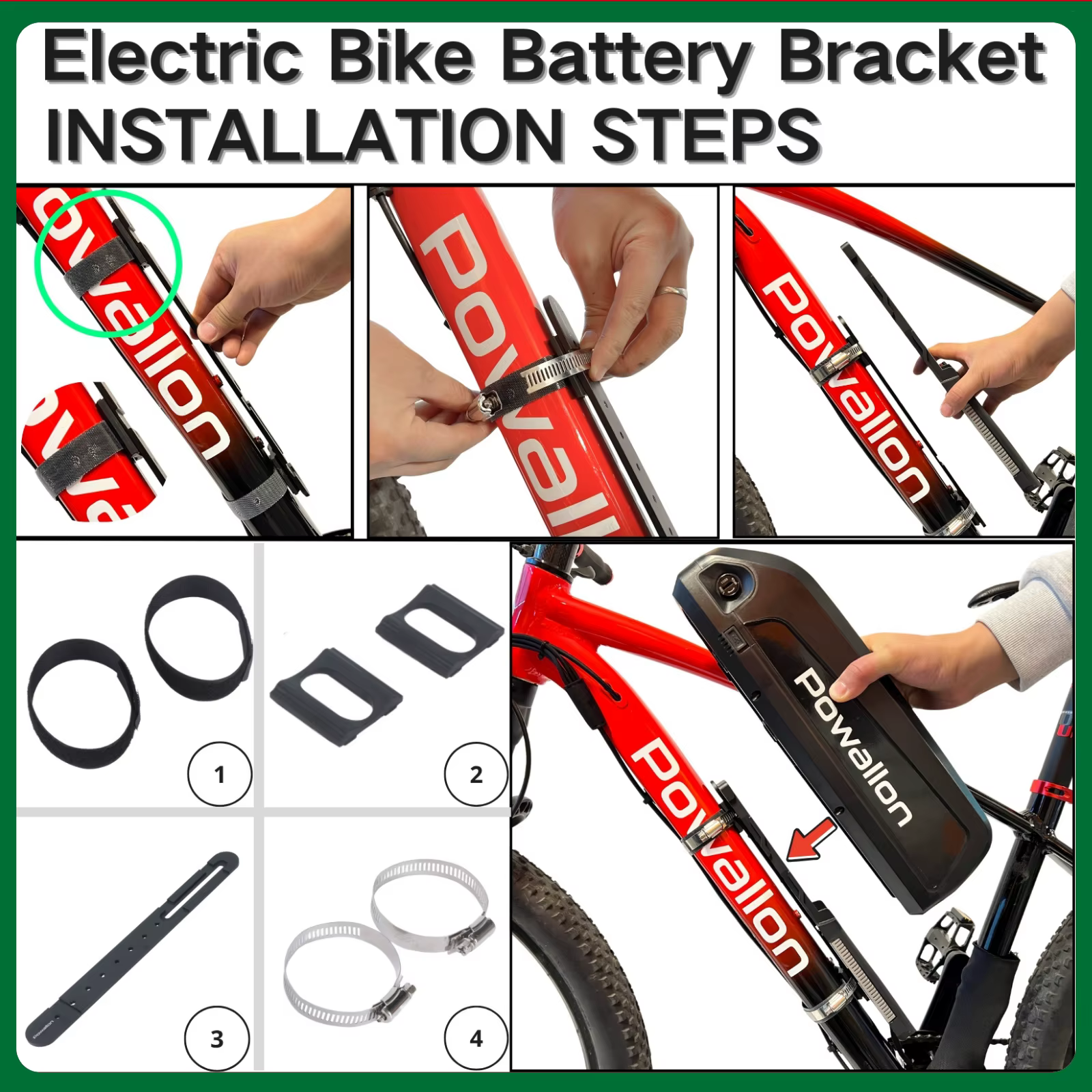 Support de batterie de vélo électrique