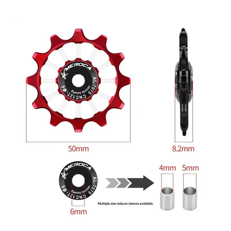 Nouvelle Poulie de dérailleur arrière 12T pour vélo de route avec roulement en céramique