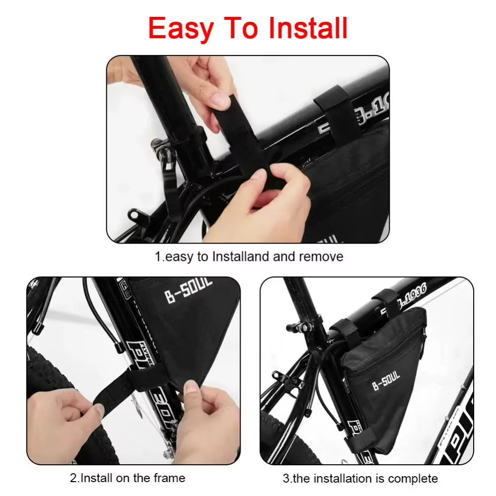 Trousse à outils triangulaire pour cadre de tube avant de vélo