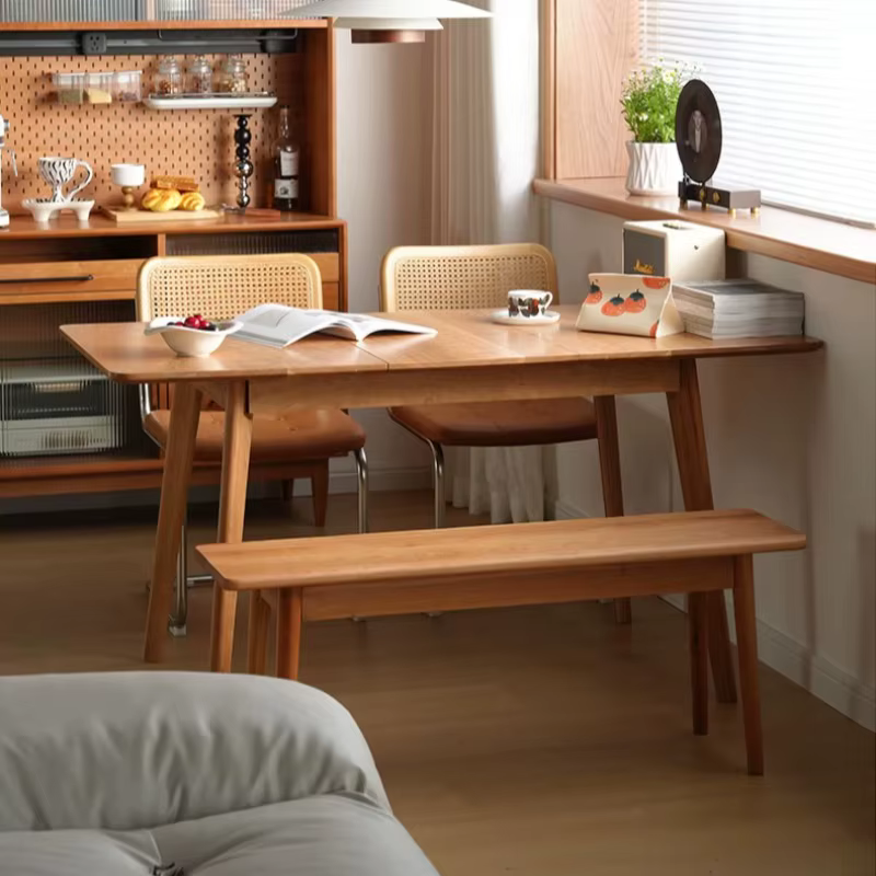 Petite table de petit-déjeuner portable, pliante, rétro, extensible, en bois, pour cuisine, salle à manger, mobilier d'hôtel