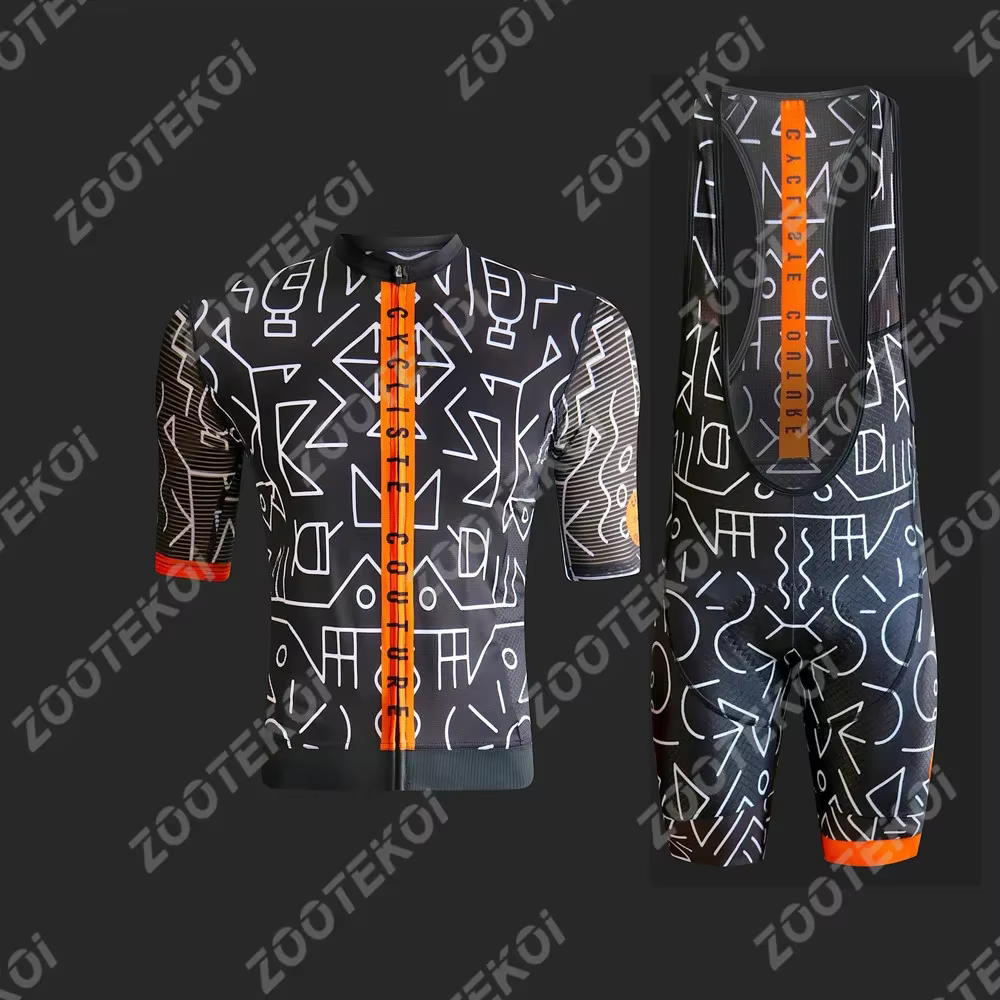 Ensemble de maillot d'équipe professionnelle pour hommes, vêtements de cyclisme, kit à manches courtes, uniforme de course, vélo de route, été