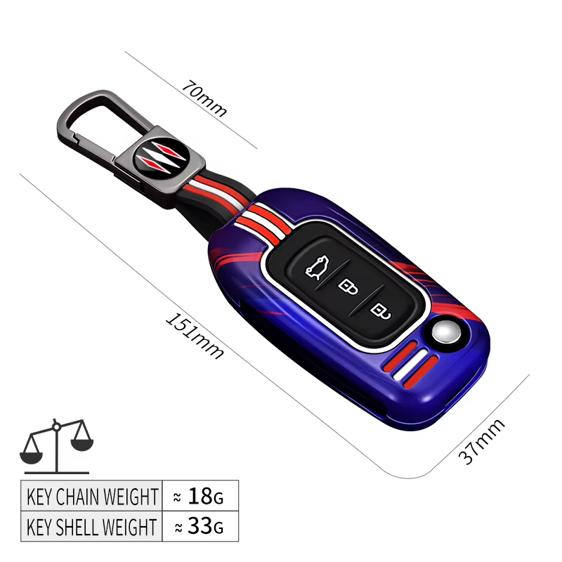 Coque de clé de voiture adaptable pour Renault Dongfeng Koleos, Koleos E, Captur EX1, étui de remplacement pour clé de voiture avec boucle