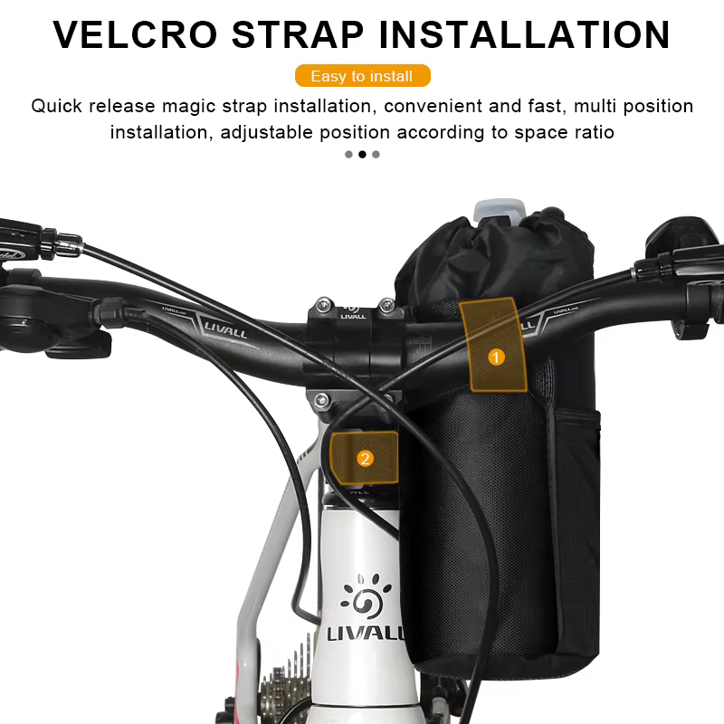 Sacoche multifonction portable pour guidon de vélo