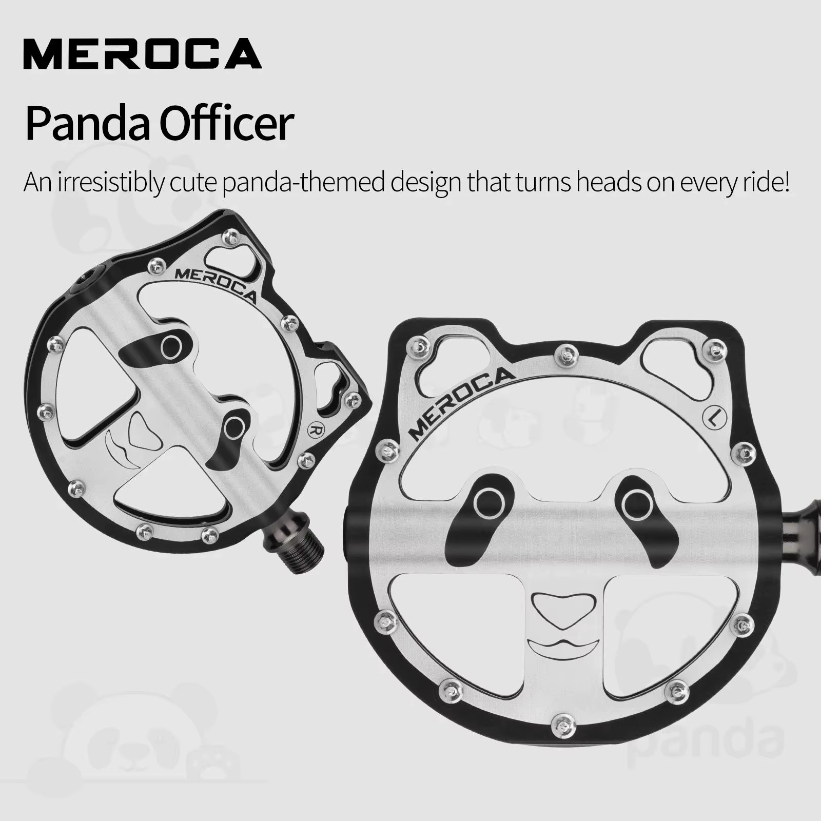Nouvelle pédale de vélo dessin animé Panda forme 3 roulements en aluminium pliant