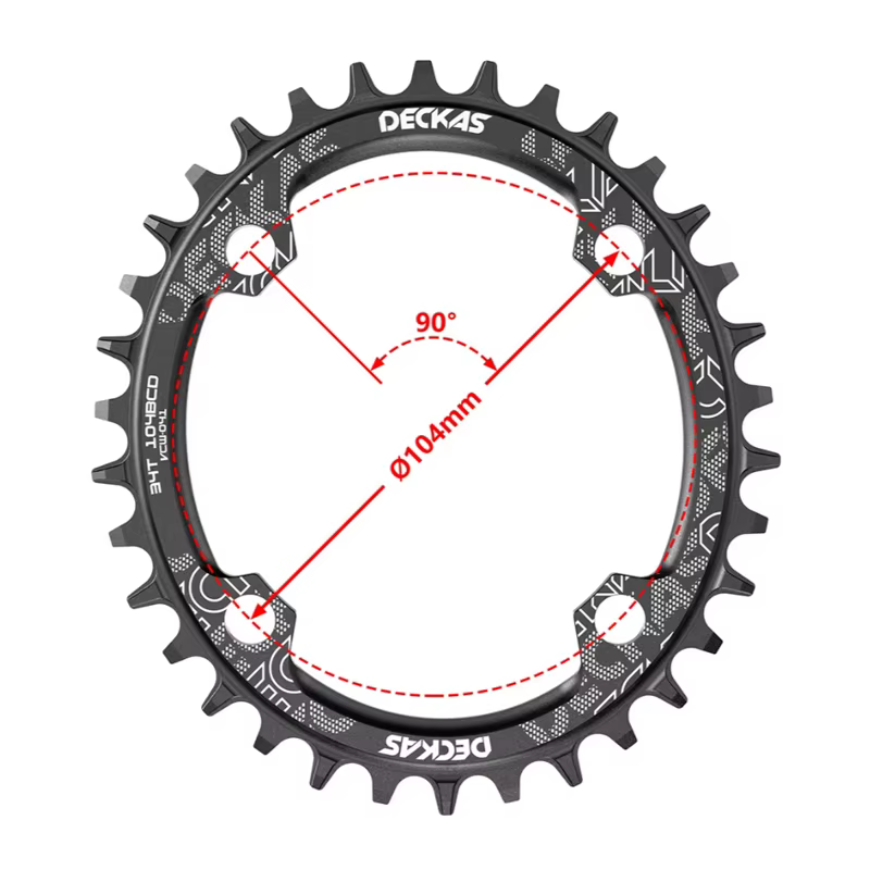 DECKAS 104BCD plateau rond ovale 40T 42T 44T 46T 48T 50T 52T vtt vélo de montagne pour Shimano 8-12S pédalier en alliage d'aluminium