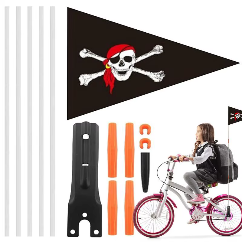 Drapeau de vélo à hauteur réglable