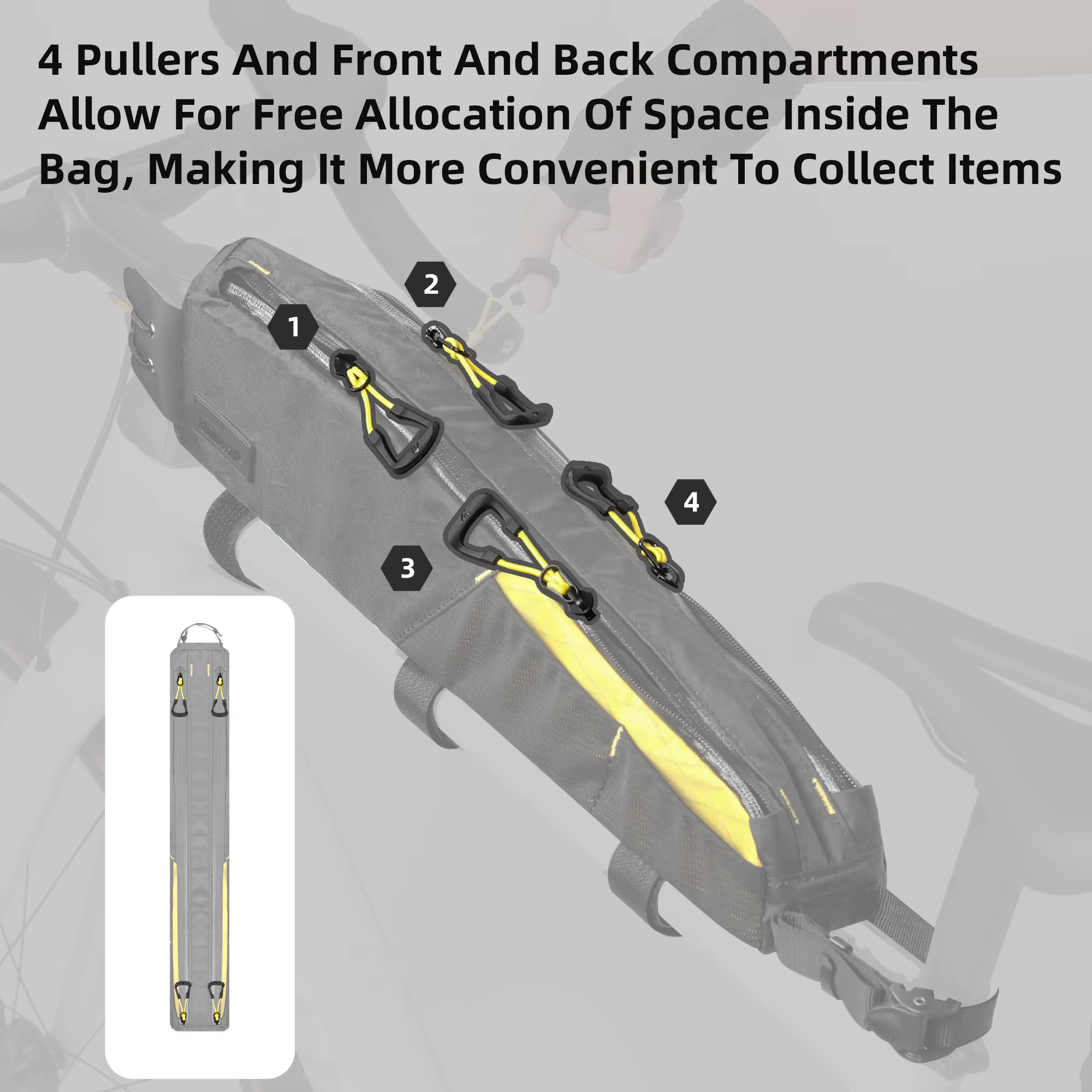 Rhinowalk – grand sac pour Tube supérieur de vélo