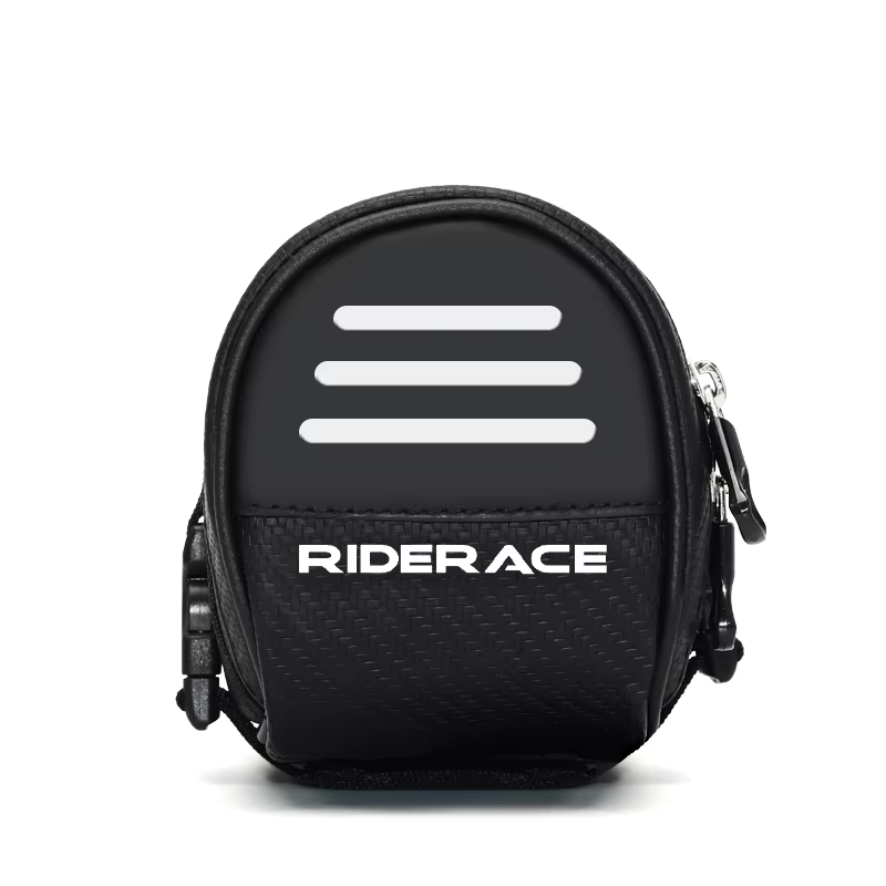 RIDERACE sac de selle de vélo petit rangement étanche noir réfléchissant pour vtt route VTT siège arrière outil pochette sac