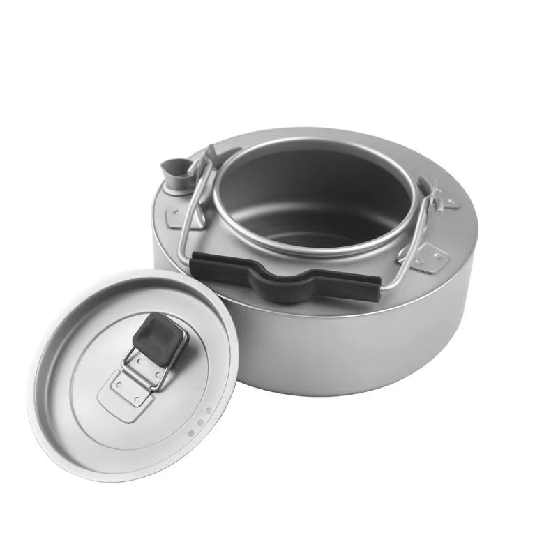 Bouilloire en titane, légère, pliable, épaisse, durable, de qualité alimentaire, pour le camping en plein air et la maison