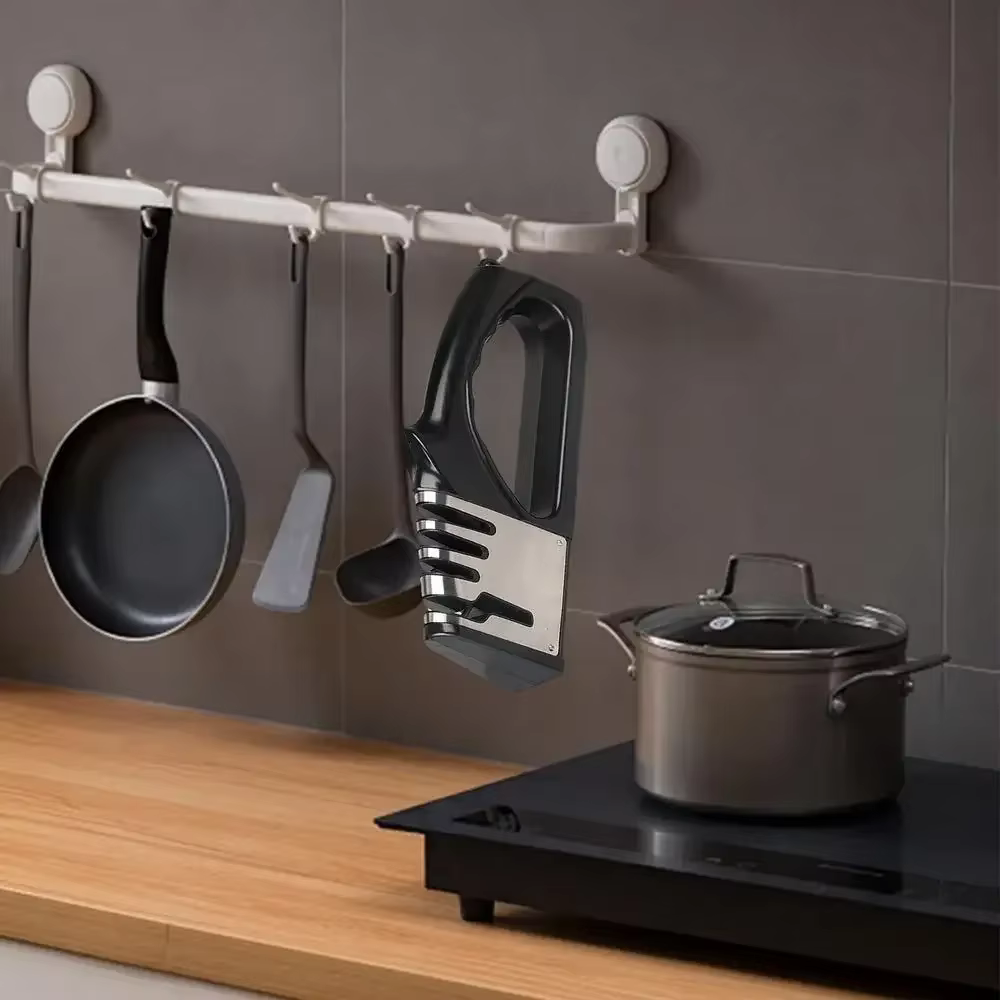 Affûteur de couteaux de cuisine à 4 segments, multifonctionnel, Portable, Base antidérapante, Gadgets de cuisine ménagers, accessoires