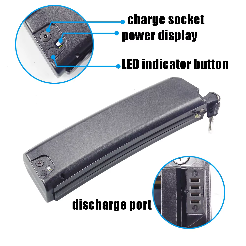 Batterie intégrée pliable pour vélo électrique 48V 14Ah