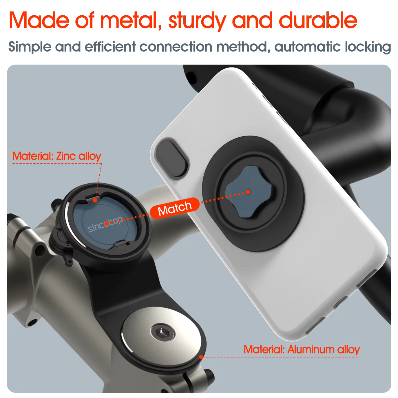 Support de téléphone pour tige de vélo