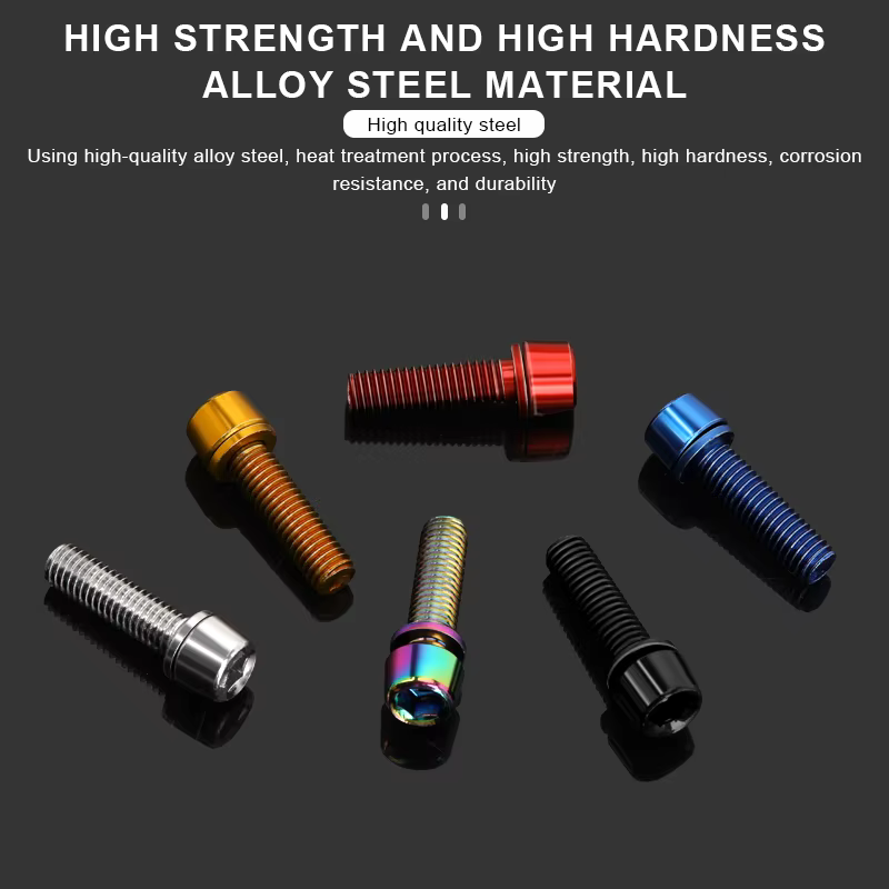 Boulon de tige de vélo coloré M5 * 18mm