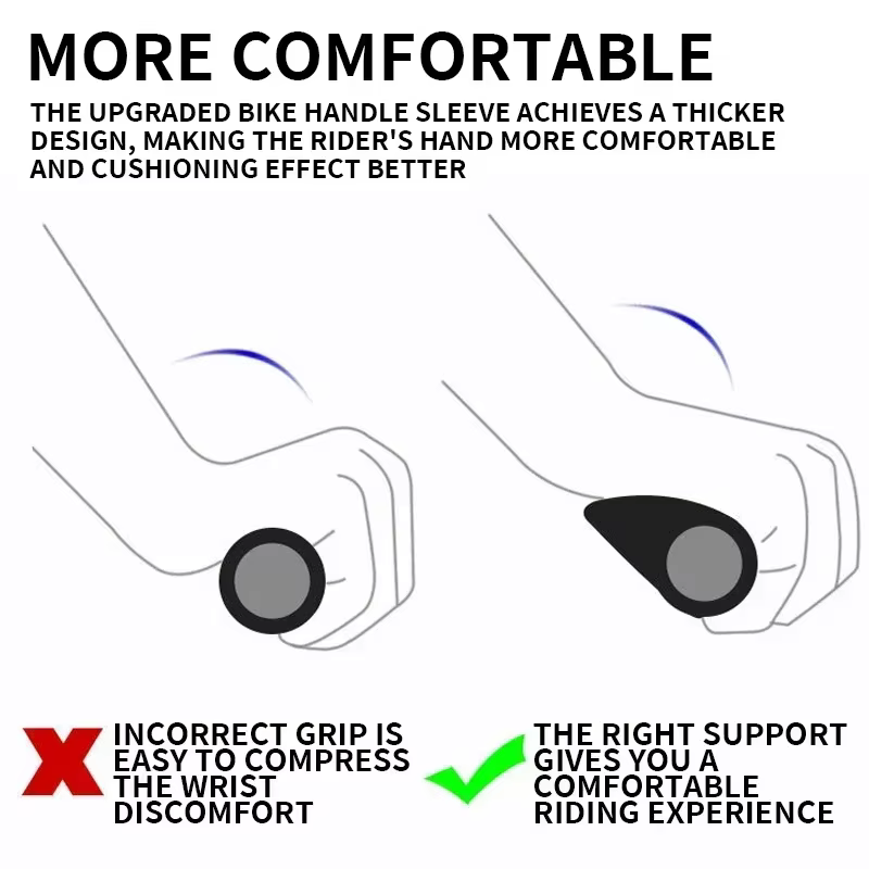 BUCKLOS poignées de guidon de vélo ergonomie avec barre étendue