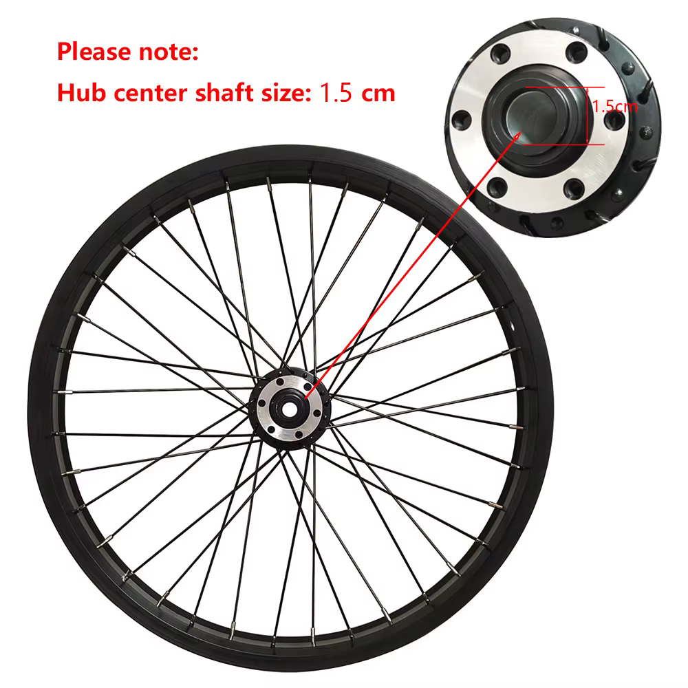 Jeu de roues avant de vélo en aluminium 20x4.0 avec 36 rayons pour accessoires de vélos Fatbike