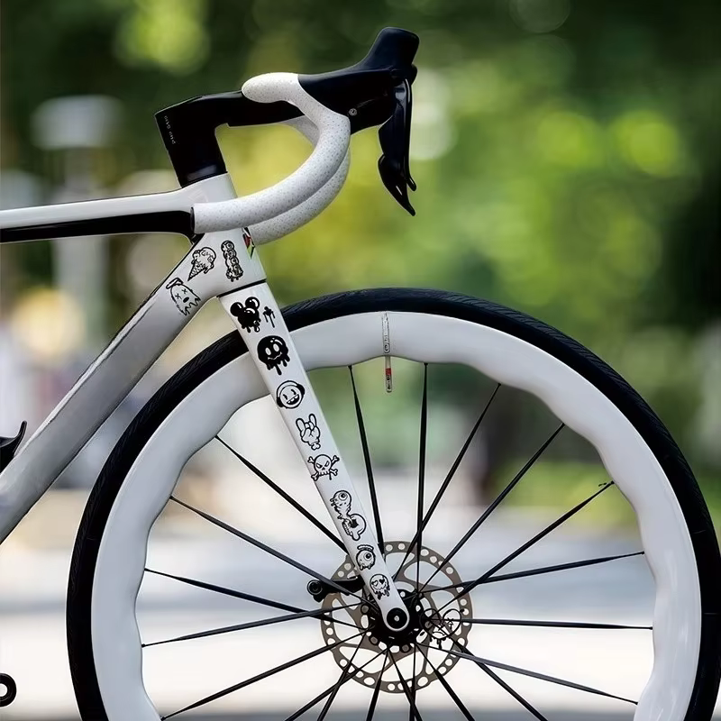 Autocollants de vélo graffiti dessin animé pour tube supérieur de cadre