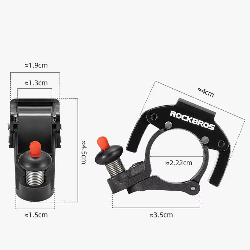 ROCKBROS vélo cloche classique en acier inoxydable noir rouge corne