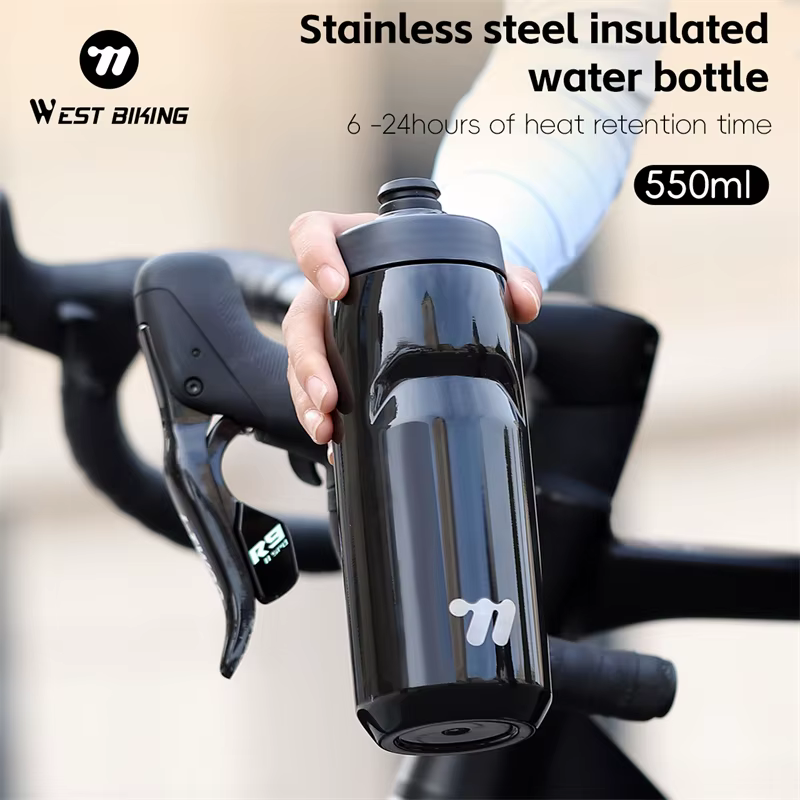 Bouteille d'eau pour vélo en acier inoxydable WEST BIKING