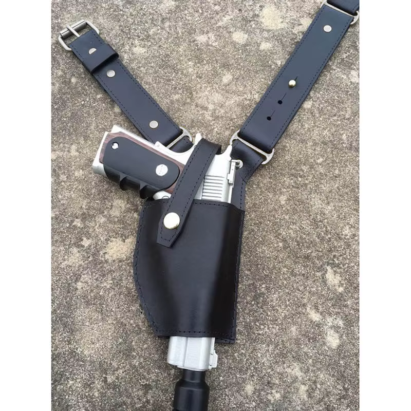 Étui en cuir PU pour double odorSteampunk initié, porte-odor, sac SFP, Hitman Agent 47, 7.5 ate, accessoires de costume de cosplay de cow-boy