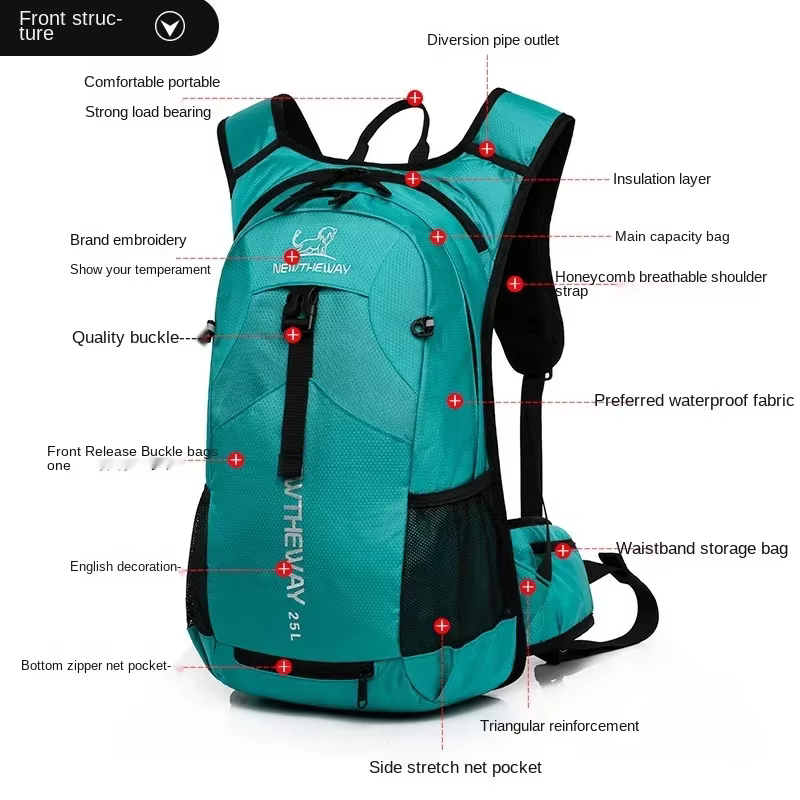 Sac à dos imperméable pour vélo Sac à dos d'hydratation