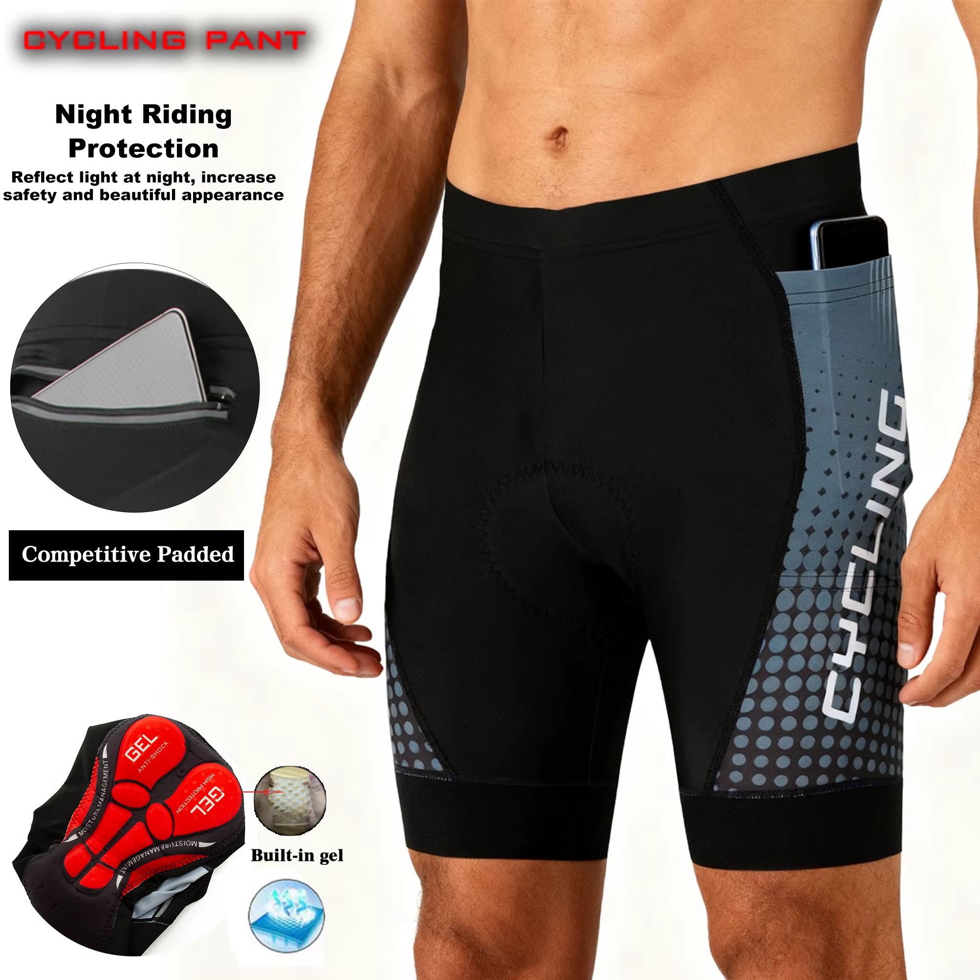Shorts de cyclisme pour hommes