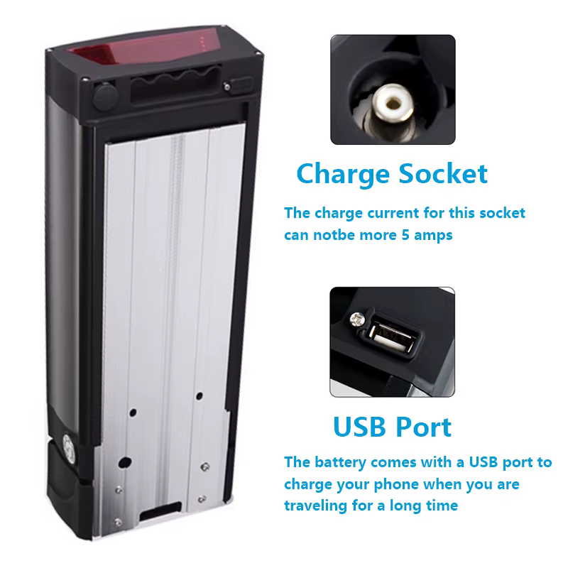 Batterie lithium pour porte-bagages de vélo électrique