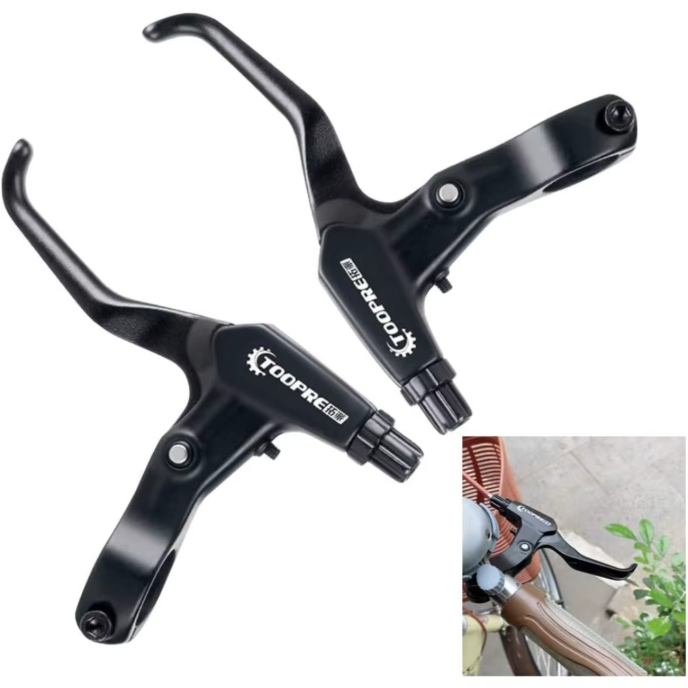 1 paire de leviers de frein de vélo en alliage d'aluminium