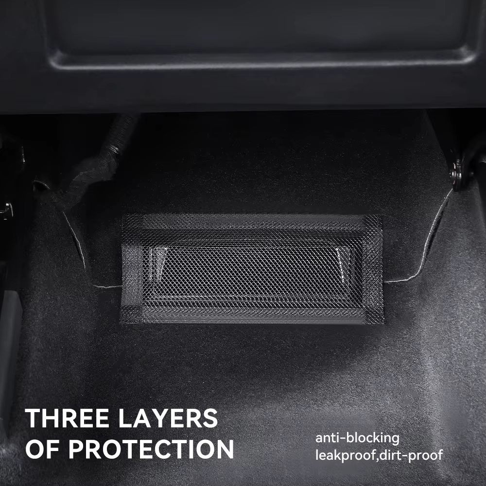 Pour Tesla Model 3/Y/YL : Cache de ventilation sous siège, protection anti-blocage, maille anti-poussière, accessoires 2021-2025