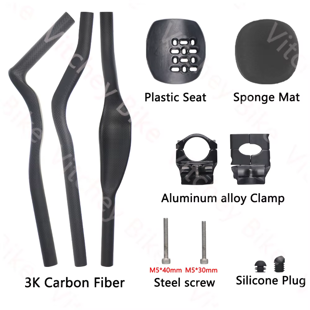 Guidon de vélo de route en fibre de carbone