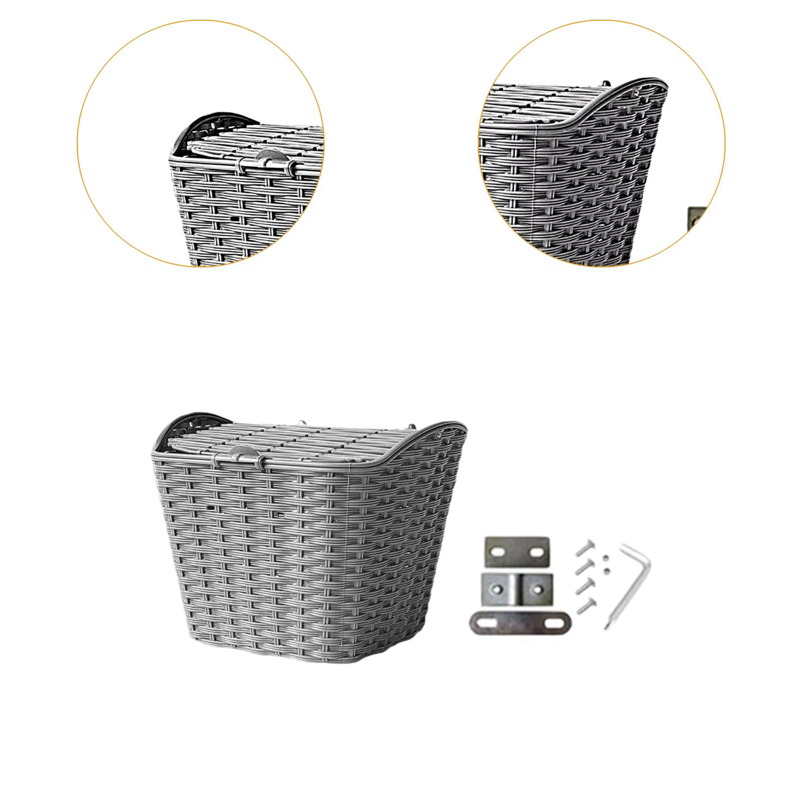 Panier suspendu de vélo avec couvercle