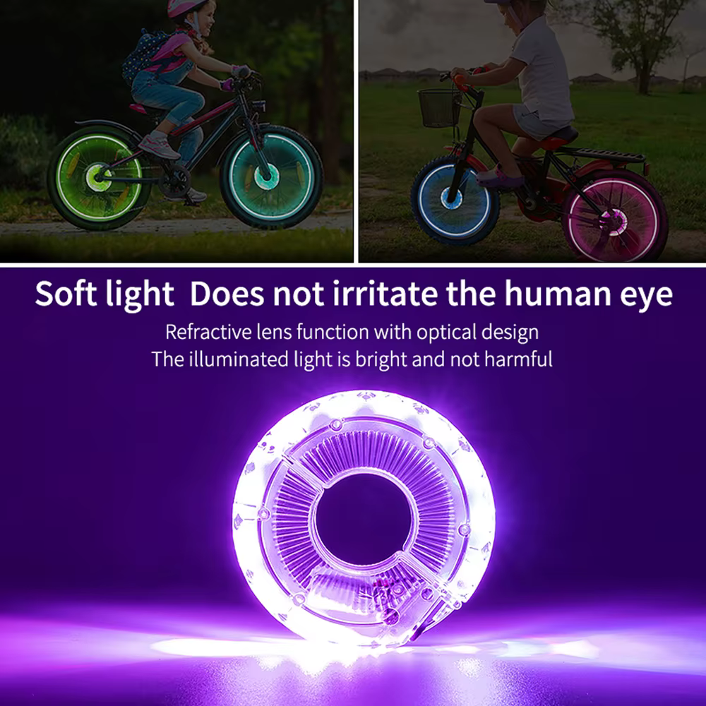 Feux de roue de vélo LED