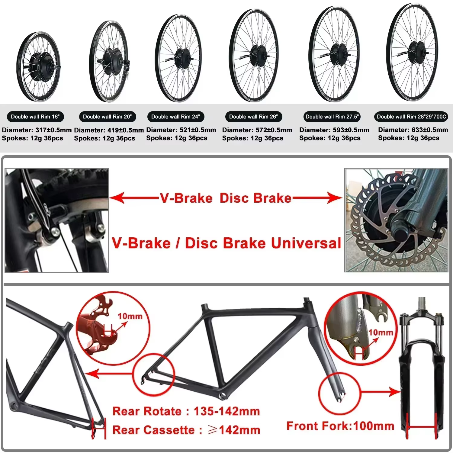 Kit de Conversion de vélo électrique