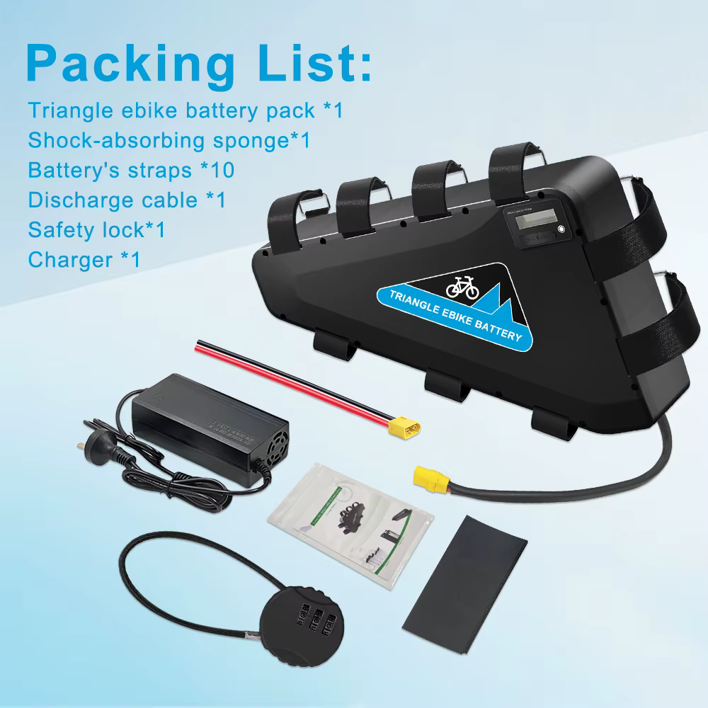Batterie lithium-ion Triangle pour vélo électrique 36 V