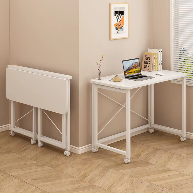 Bureau d'ordinateur pliable, table amovible, table d'étude pour étudiants à domicile, table de chevet pour chambre à coucher, table d'écriture