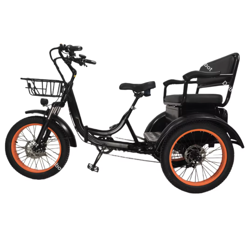 Nouveau tricycle électrique familial pour adultes avec siège arrière