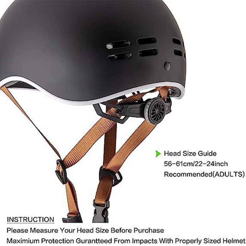 Casque de vélo Casque de vélo City Road Skateboard réglable Casque d'équitation certifié de sécurité pour enfants et