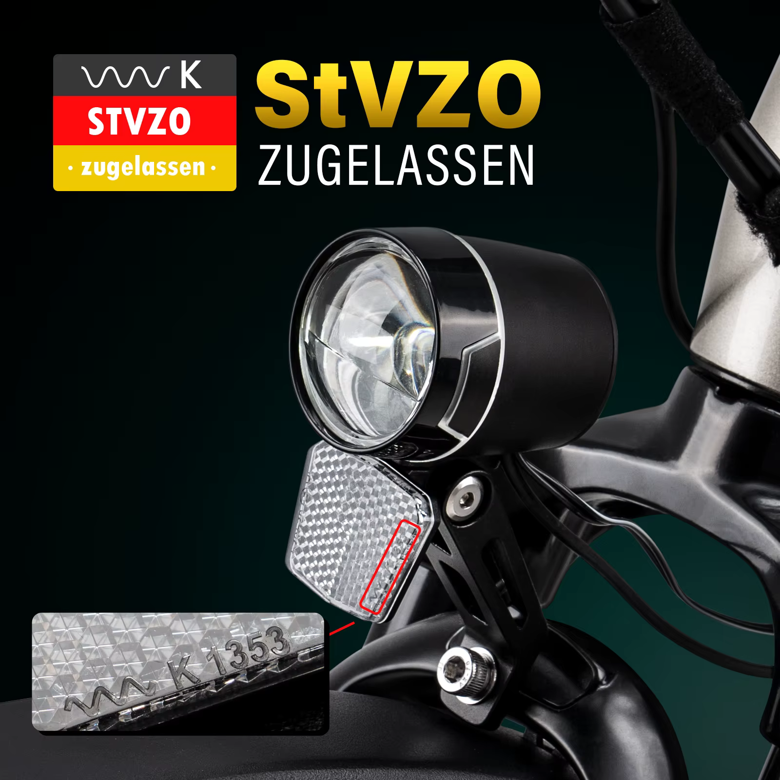 Dynamo e-bike lumière avant 100-120 LUX entrée AC 6-48V vélo 8W phare LED accessoires