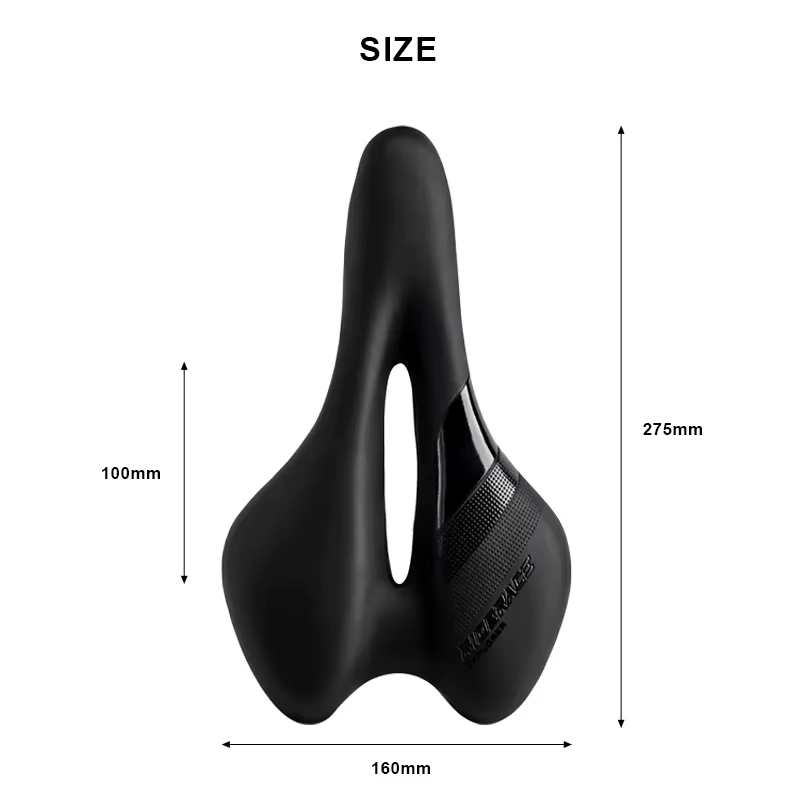 Selle de vélo creuse en cuir PU pour hommes et femmes