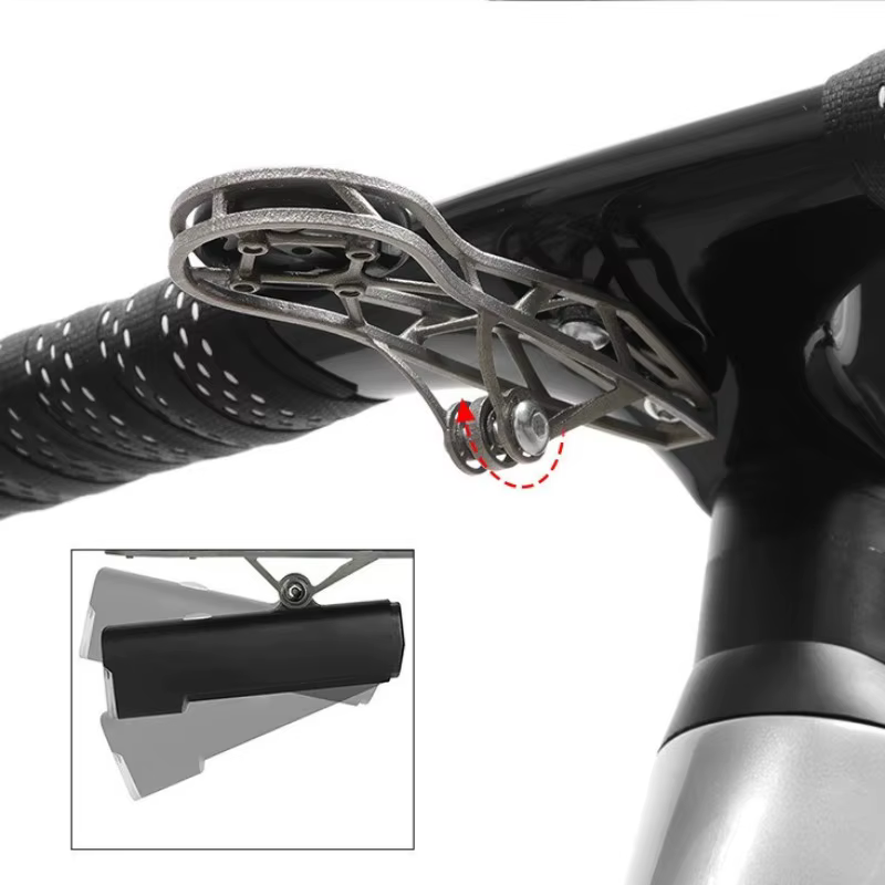 Support de guidon intégré pour ordinateur de vélo en alliage de titane imprimé en 3D
