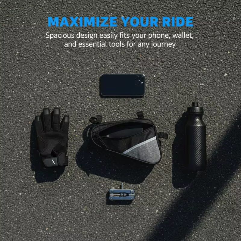 Sac de vélo triangulaire étanche de 1 L pour cadre avant