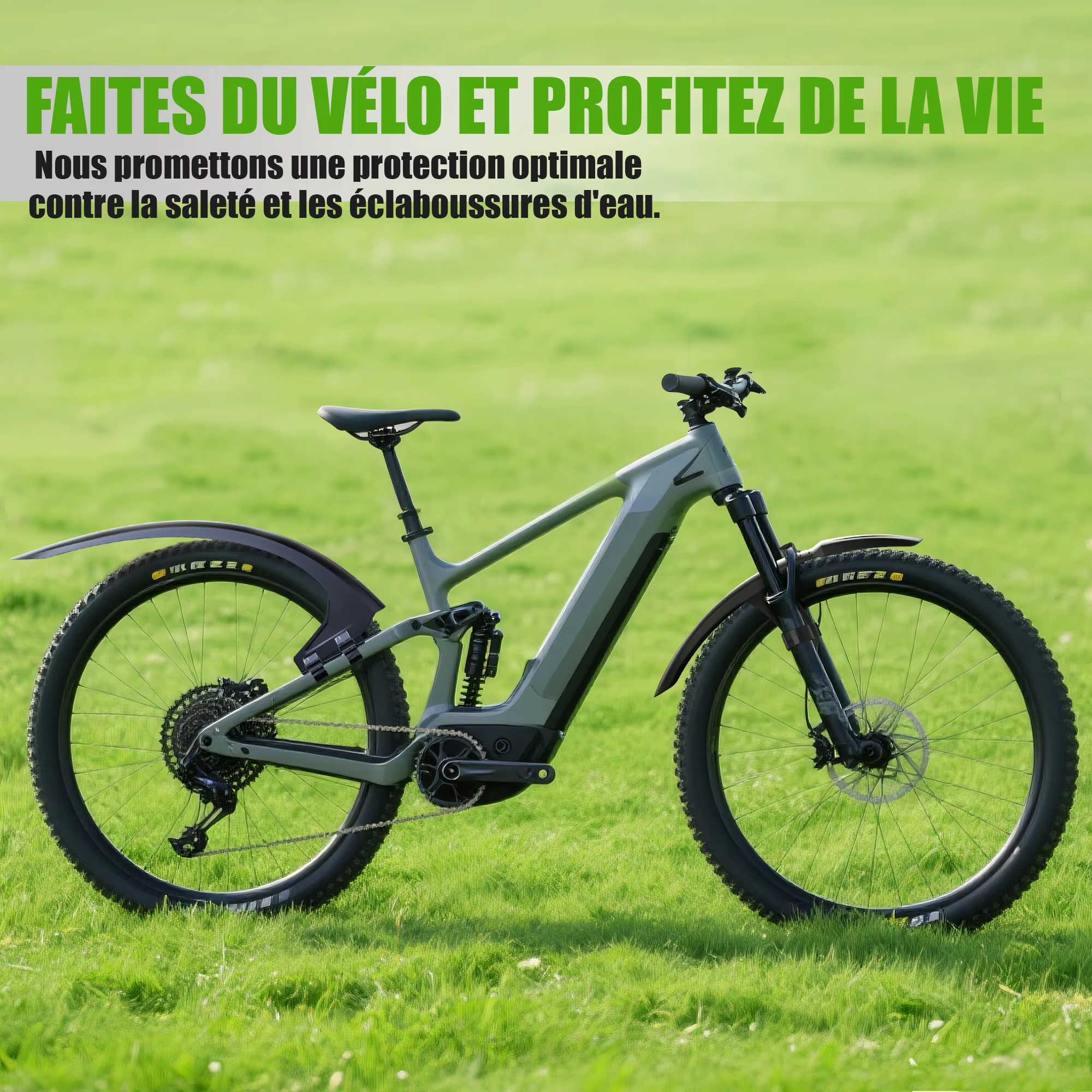 RBRL garde-boue de vélo élargi étendu Compatible avec 3 "largeur de pneu 26-29