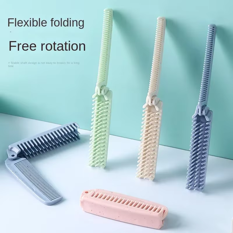 Peigne pliant Portable, brosse à cheveux antistatique de voyage, paille de blé pliante, outil de coiffure et de beauté, 1 pièce