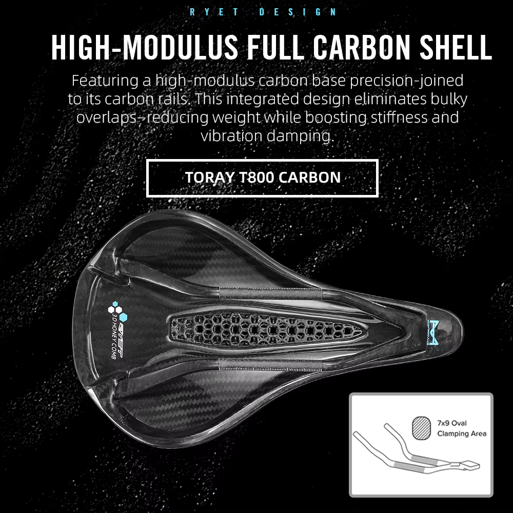Selle de vélo en carbone imprimée en 3D