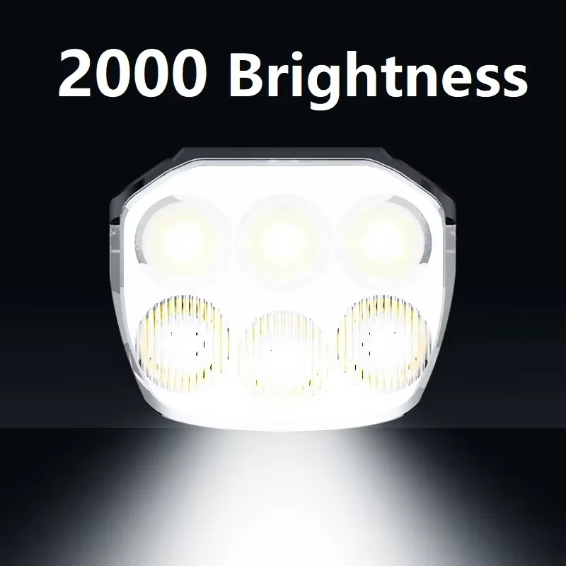 Feu de vélo 2000 Lumens 6LED feux