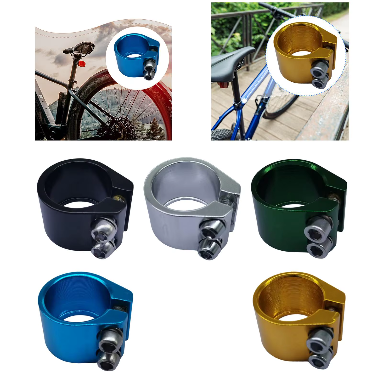 Collier de serrage de tige de selle de vélo 28