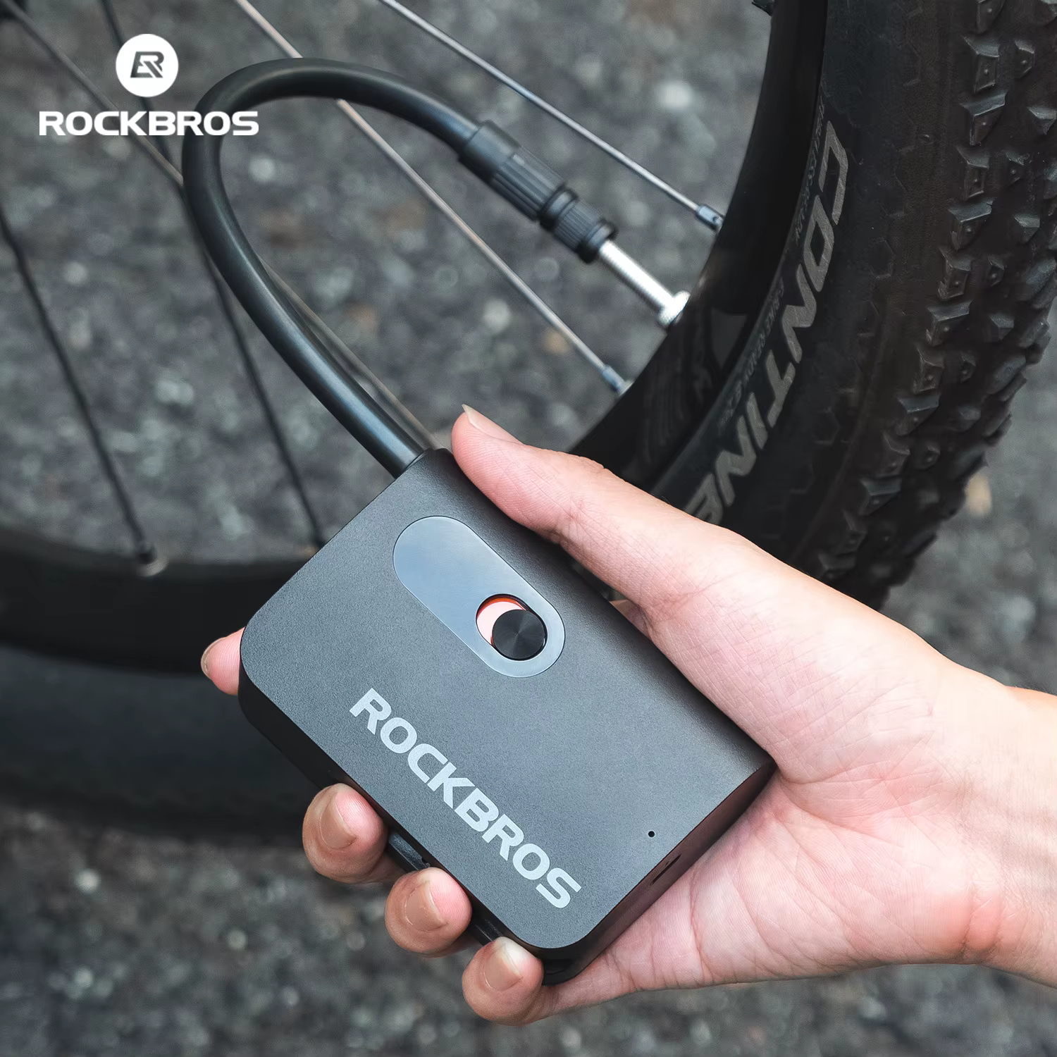 ROCKBPROS Mini pompe électrique de vélo Portable 70psi 2600mAH
