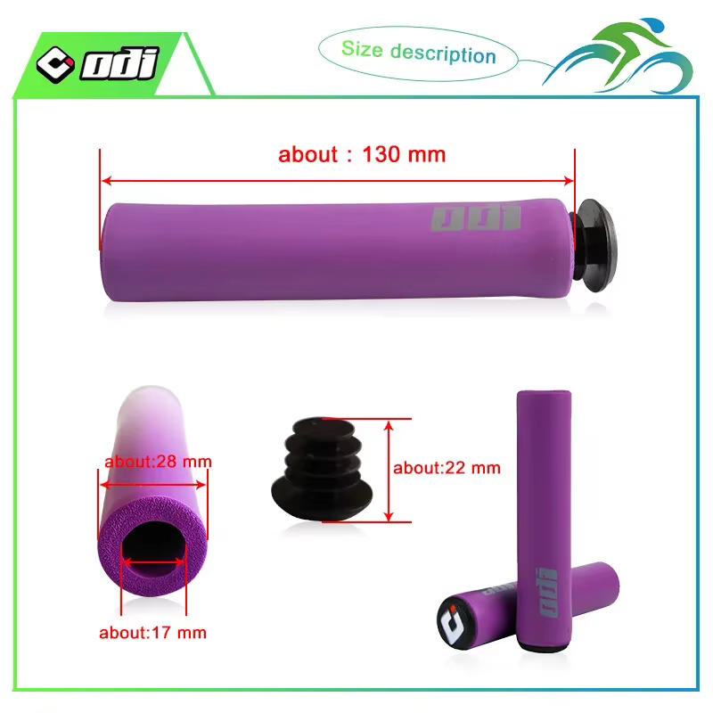 ODI poignées de vélo en silicone souple pliant VTT poignée